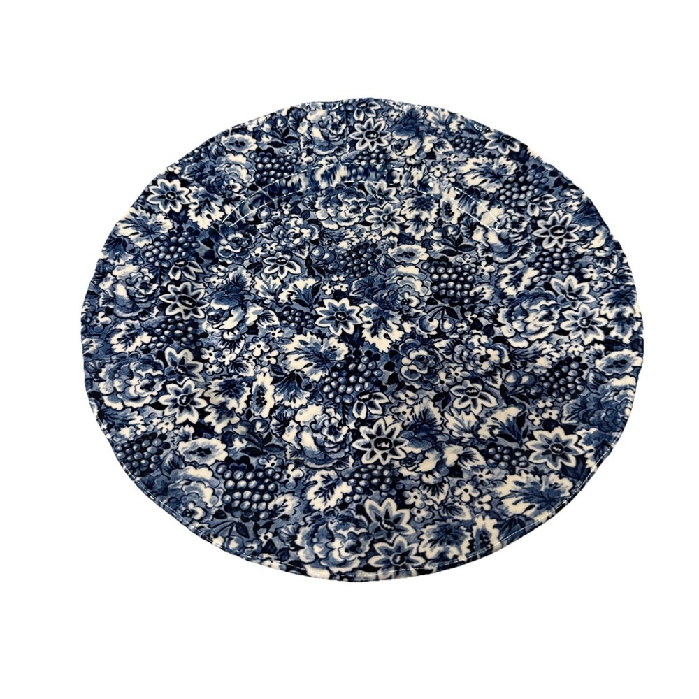Vintage W.H. Grindley Promesse Dinner Plate 10.25"  Blue and White Floral‎